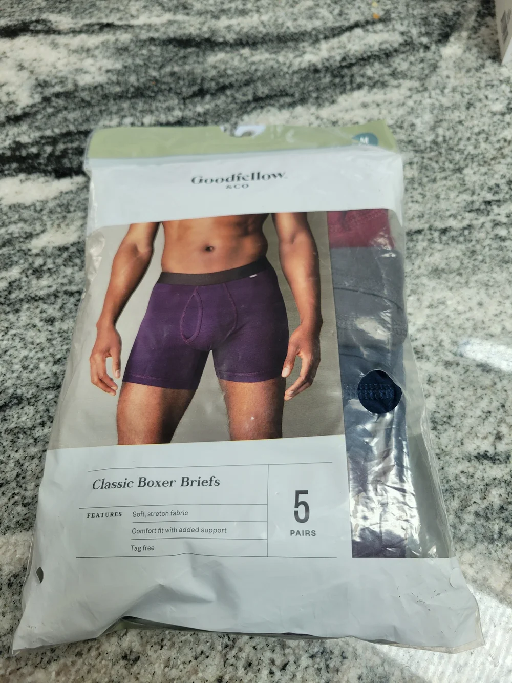 Goodfellow & Co 5-Pack Boxer Briefs - Maroon, Gray, Navy